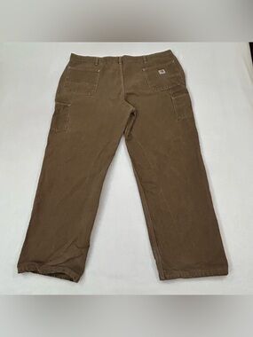 Carhartt 100791-246 Carpenter Cat 2 Original Brown Canvas Work Jeans Mens 44x32